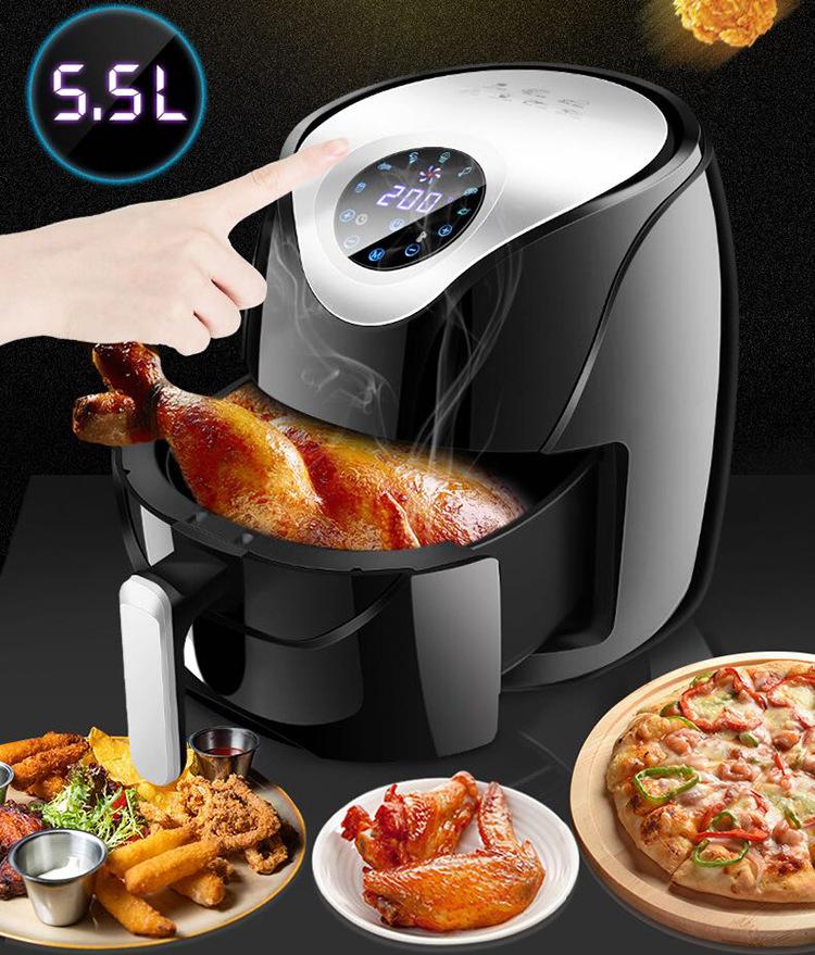 Touch Screen Air Fryer Electric Fryer Home Use Intelligent No Fuel French Fries Machine