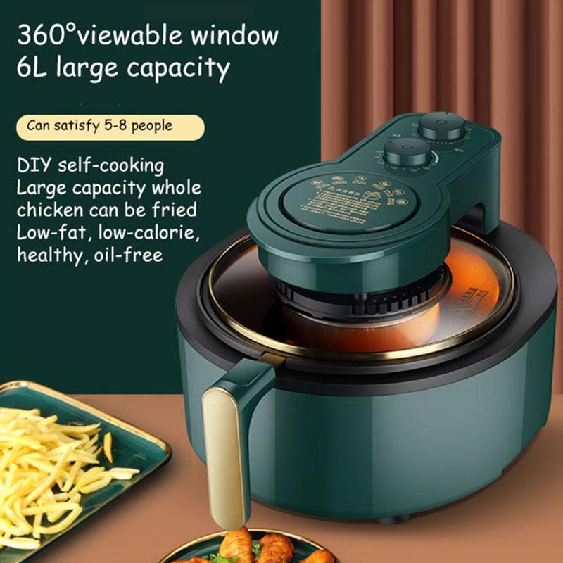 Electric Oven Cooker Large Capacity Oil Free Non-Stick Basket Hot Air Fryers With 60 Minute Timer Thermostat