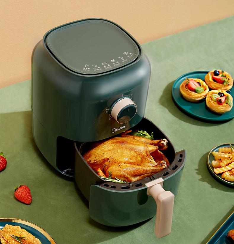 220V Hot Air Fryer 3L Split Design Multicooker 360° Heating Fryers Without Oil High Temperature Cycle Airfryer Convection Oven