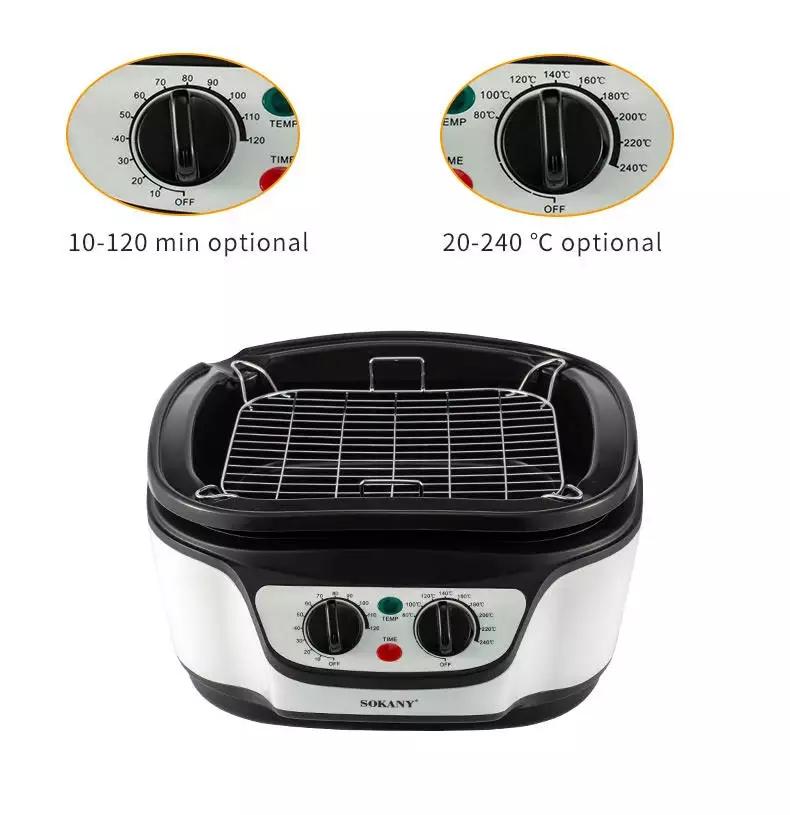 Sokany 8 in 1 Multi-Functional 5L Deep Air Fryer For Home Use Oil Free Deep Fryer Professional Baking Ovens