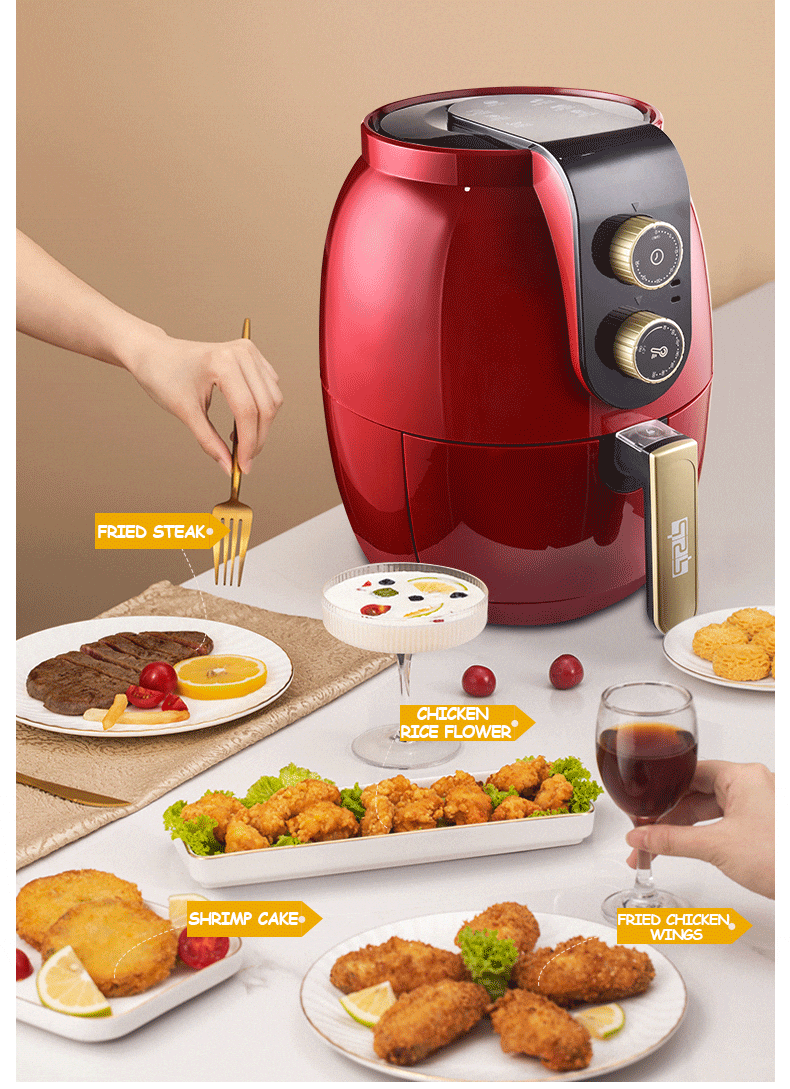 6L Air Fryer Intelligent Automatic Electric Multi-functional Oven No Smoke Oil Free Fryer Deep Fryers French Fries Machine