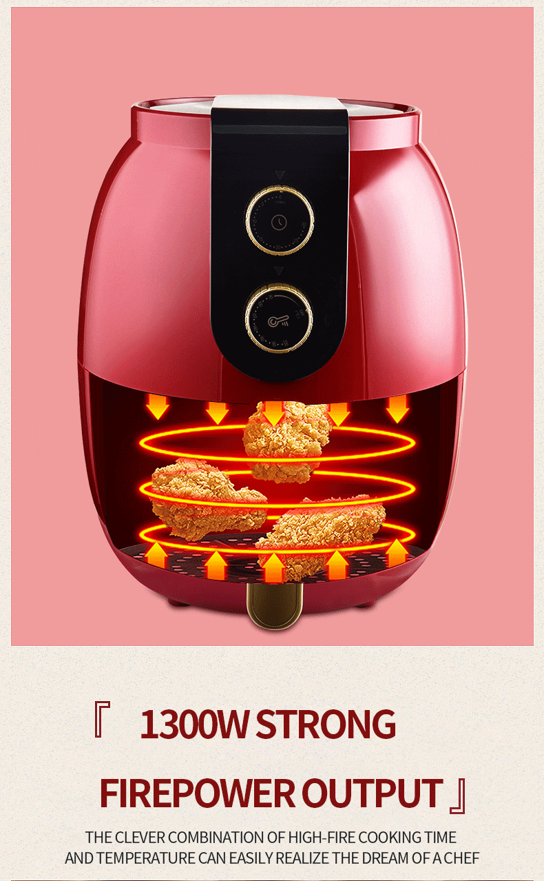 6L Air Fryer Intelligent Automatic Electric Multi-functional Oven No Smoke Oil Free Fryer Deep Fryers French Fries Machine