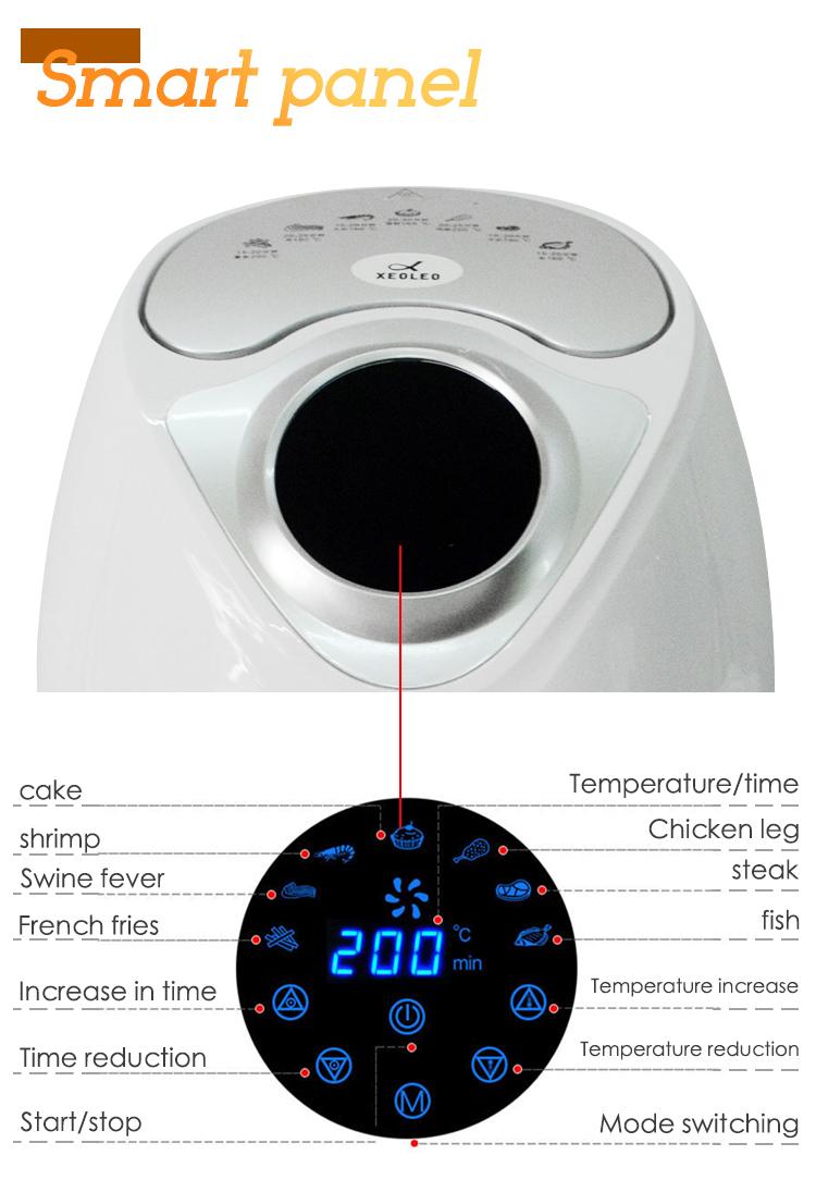 XEOLEO Air Fryer Electric fryer 2.6L Automatic Deep fryer Oil free Non-stick airfryer Intelligence homeuse touch Frying oven