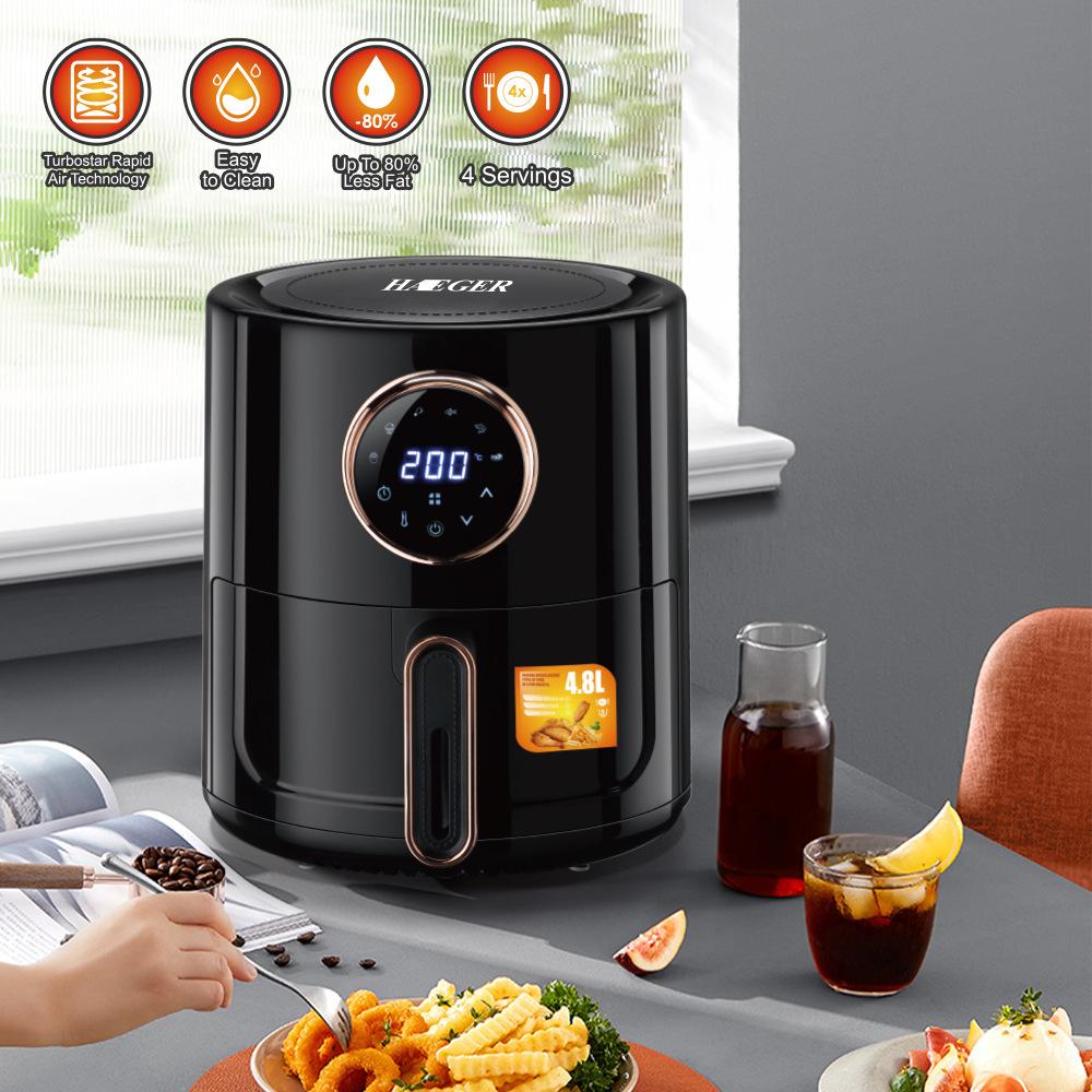 Smart 4.8L Large-Capacity Air Fryer Multi-Function CNC Oil-Free Fryer Digital Control Touch Screen Electric Fryer Fries Machine
