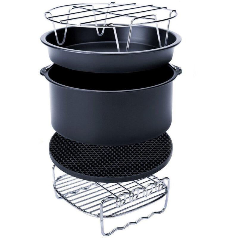  Air Fryer Accessories 12pcs 8 Inch Deep Fryer BPA Free Baking Pan Silicone Mat Oil Brush Kitchen Cooking Air Fryer Accessories Tool for Party - Image 6