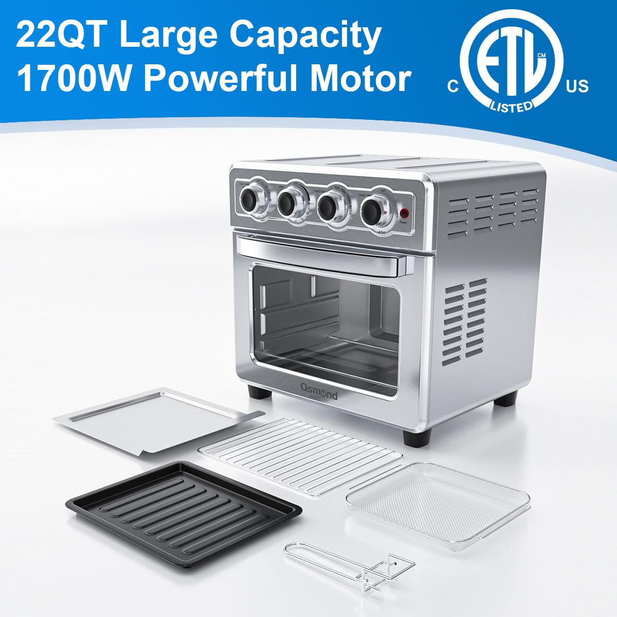 Electric Air Fryer Oven 1700W 7 In 1 Multi-function Air Oven 21L/22QT Healthy Cooking Electric Air Fryer Oven LED Rotation Button Air Fryer