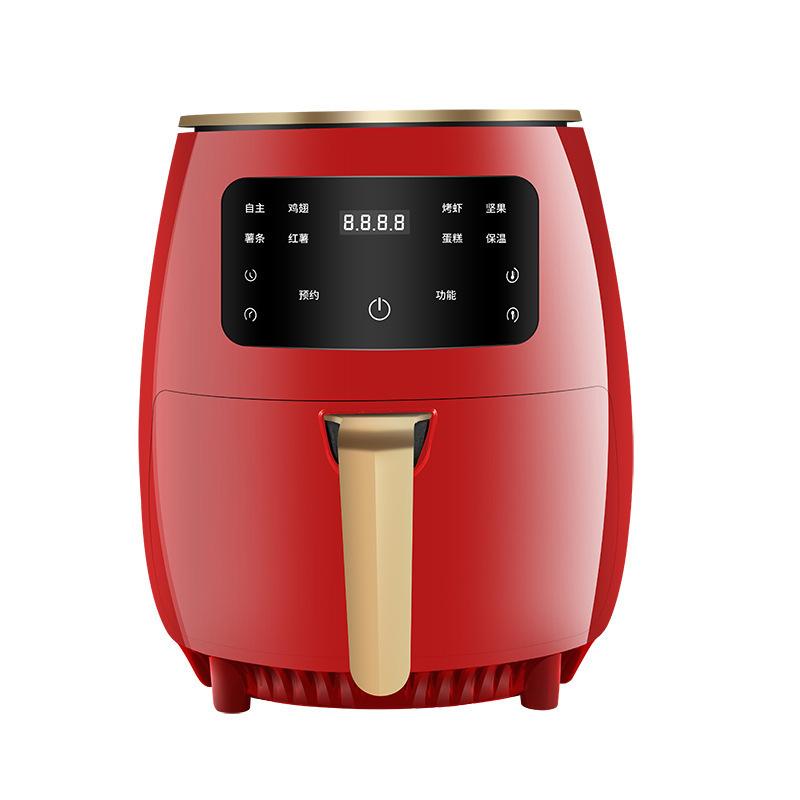 1400W 4.5L Air Fryer Oil-free Healthy Fryer Cookware Multifunctional Smart Touch LCD Fryer French Fries Pizza