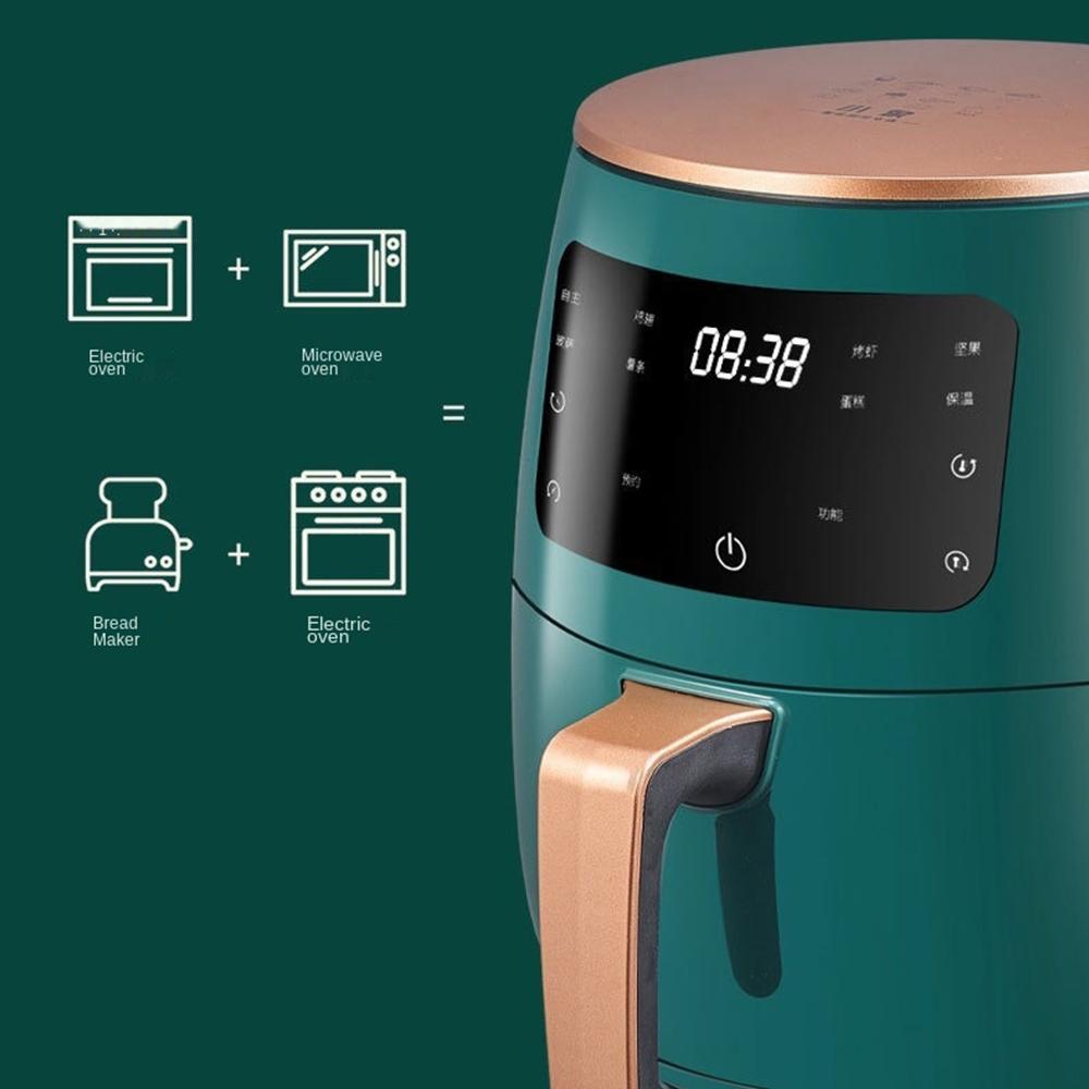 1400W 4.5L Air Fryer Oil-free Healthy Fryer Cookware Multifunctional Smart Touch LCD Fryer French Fries Pizza