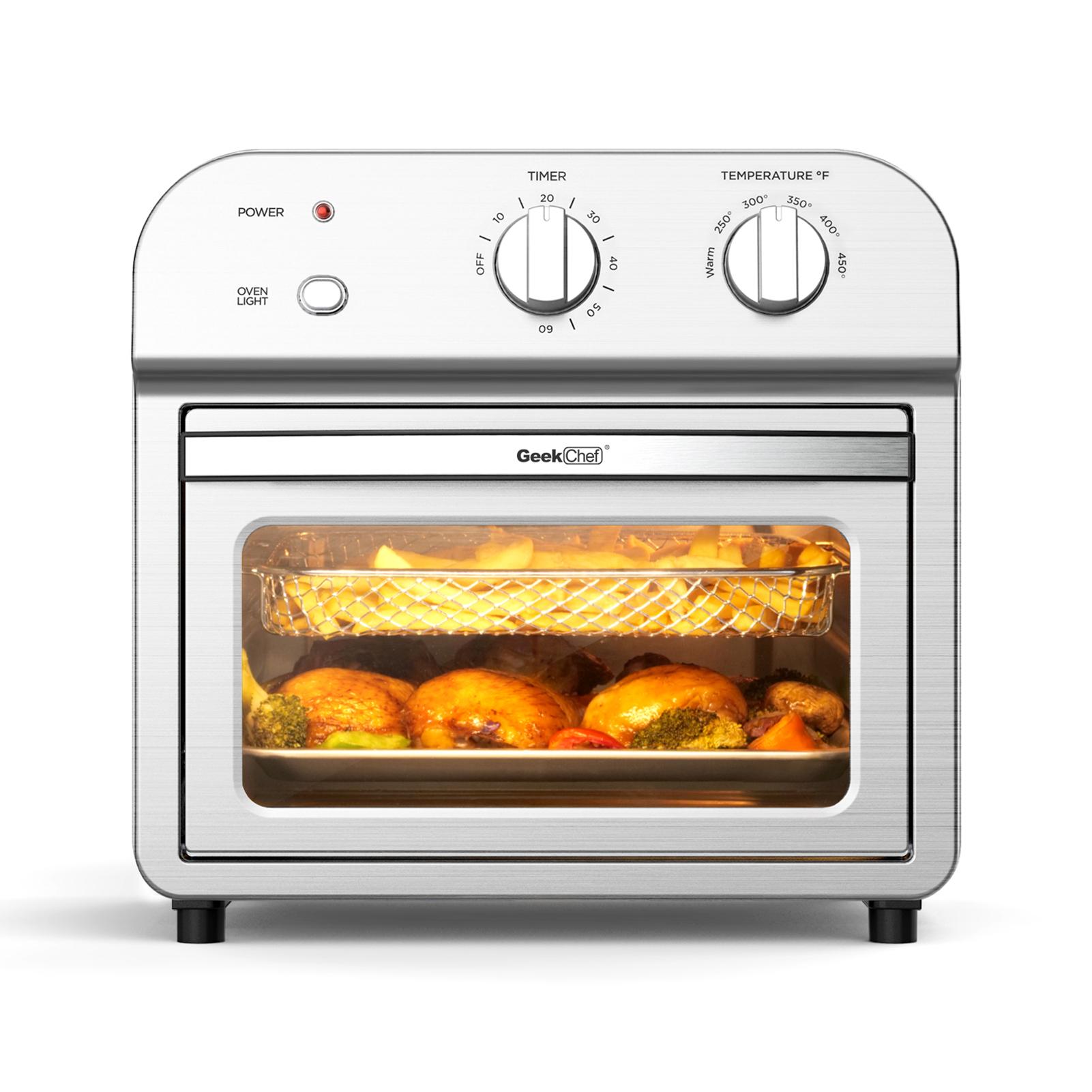 Air Fryer Toaster Oven, 4 Slice Convection Airfryer Countertop Oven,Reheat, Fry Oil-Free, Stainless Steel,1500W