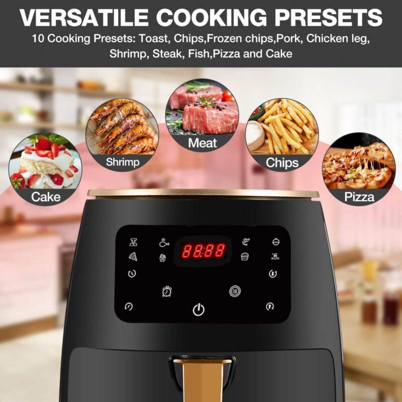 Smart Air Fryer Electric Oil-free Cooker with LCD Screen Operation Panel Home Large Capacity1400W Multifunction Health Fryer - Image 2