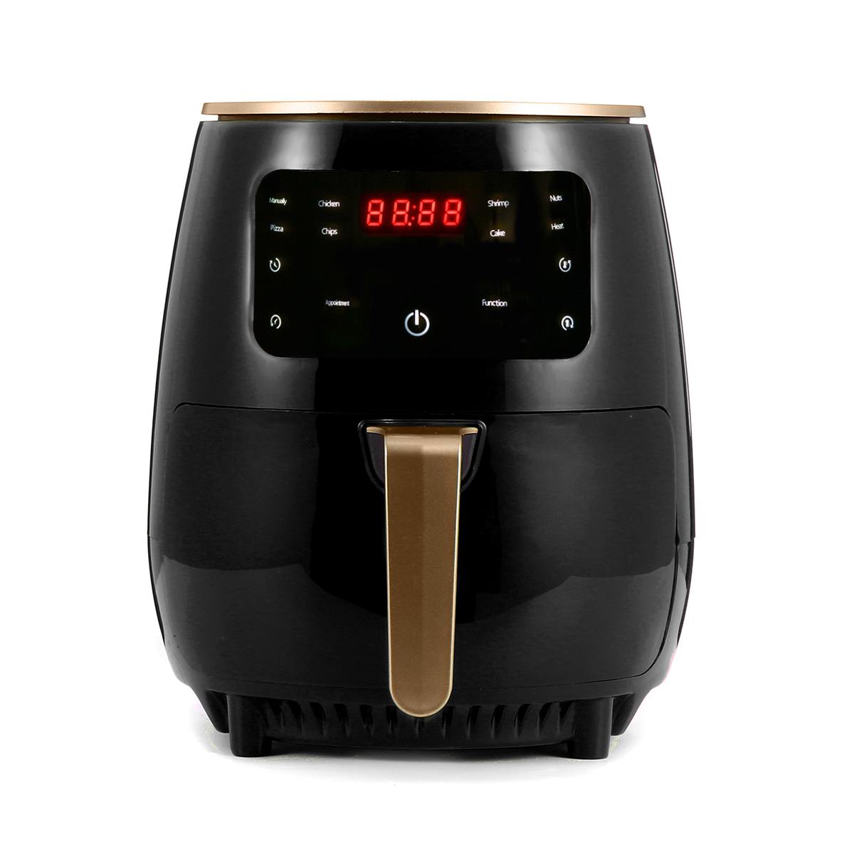 1400W 4.5L Multifunction Air Fryer Chicken Oil Free Air Fryer Health Fryer Pizza Cooker Smart Touch LCD Electric Deep Airfryer