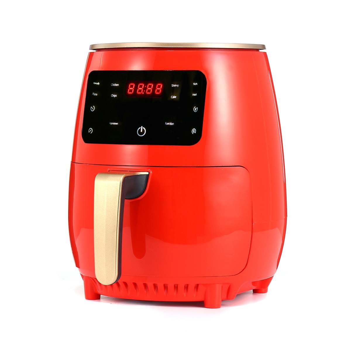 1400W 4.5L Multifunction Air Fryer Chicken Oil Free Air Fryer Health Fryer Pizza Cooker Smart Touch LCD Electric Deep Airfryer