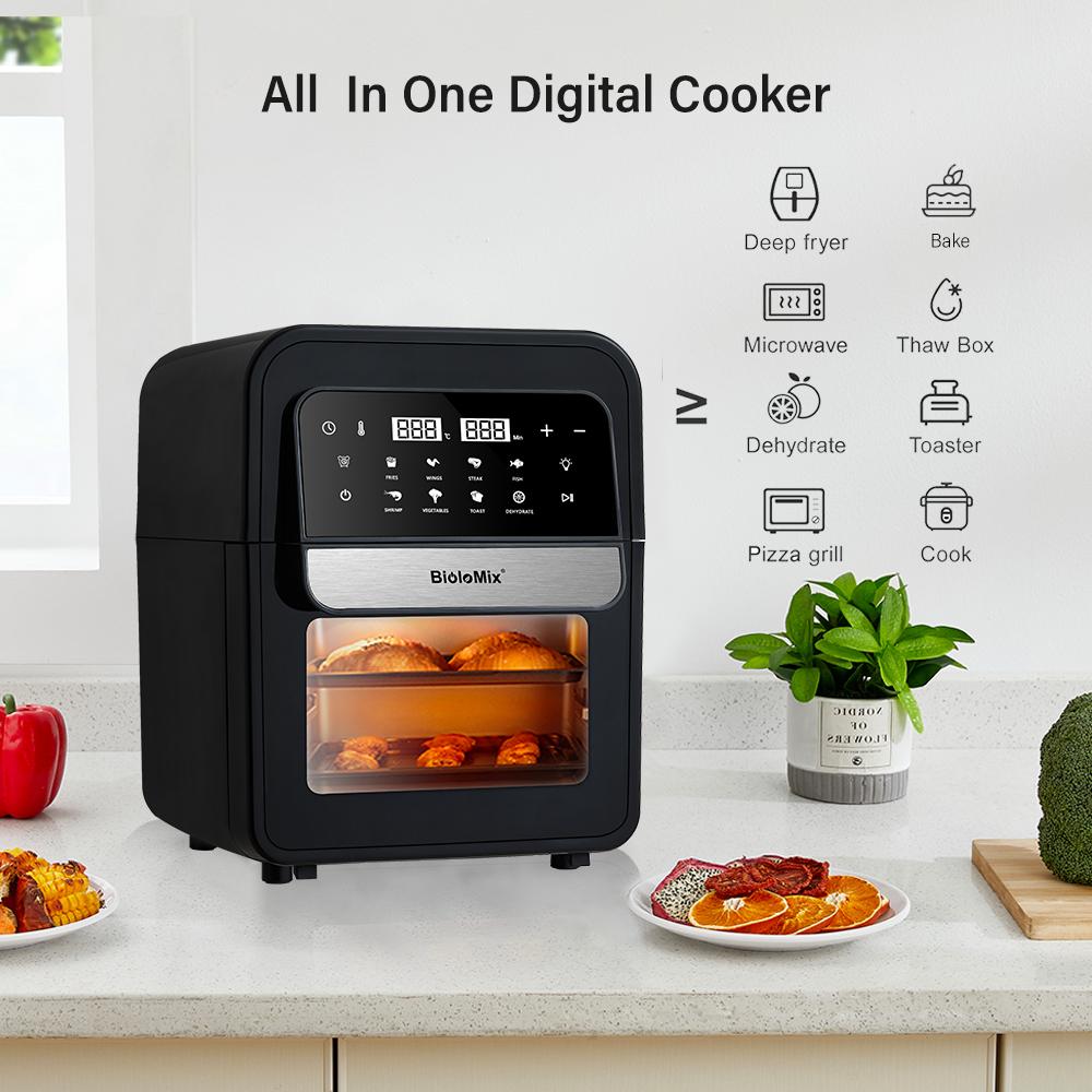 BioloMix Multifunctional 7L Air Fryer without oil electric oven, Dehydrator, Convection Oven, Touch Screen Presets Fry, Roast &