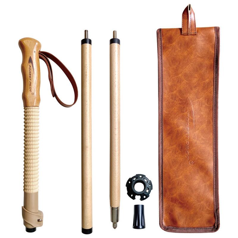 Portable Walking Cane 3 Piece Outdoor Detachable Trekking Poles Camping Adjustable 3 Colors Wood Hiking Stick - Image 3