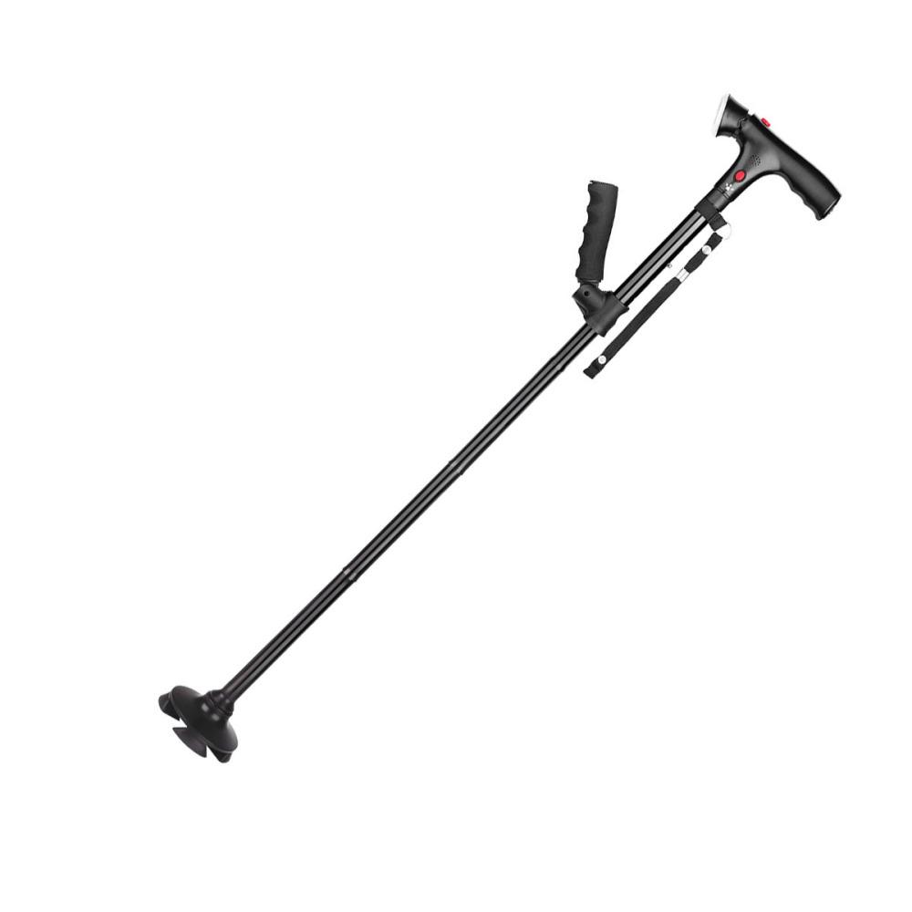 Telescopic Collapsible Folding Cane LED Trusty Walking Cane with Alarm for Elder