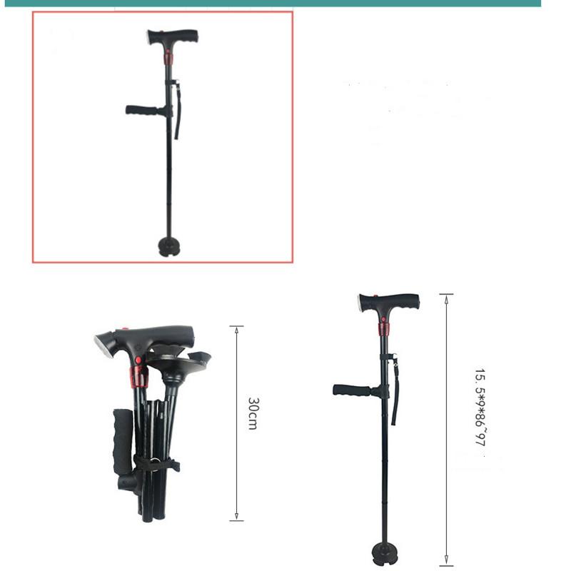 Collapsible Telescopic Folding Cane Elder Cane LED Walking Trusty Sticks Elder Crutches for Mothers the Elder Fathers