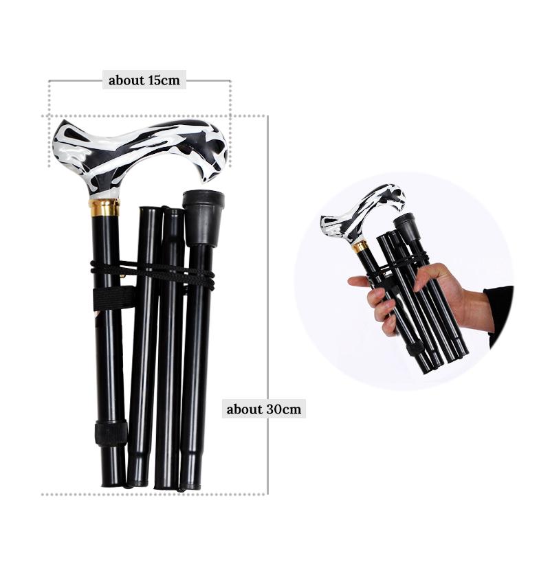 6 Colors Acrylic Handle Foldable Fashion Walking Stick Man Luxury Decorative Cane Women Adjustable Stick Folding Walking Canes