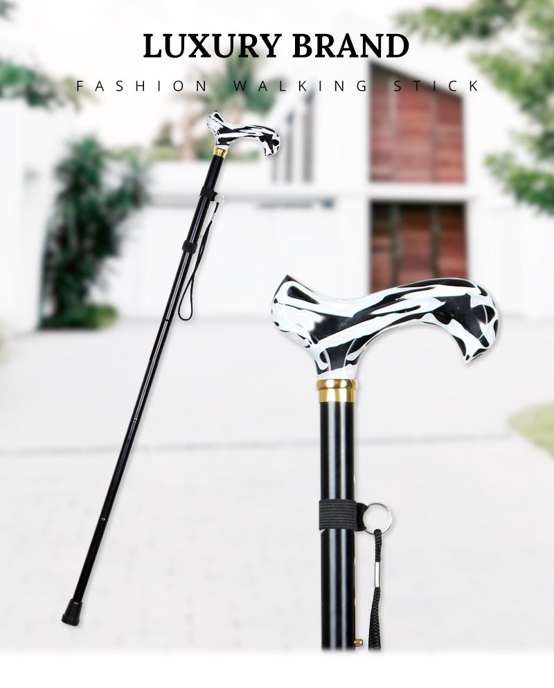 6 Colors Acrylic Handle Foldable Fashion Walking Stick Man Luxury Decorative Cane Women Adjustable Stick Folding Walking Canes