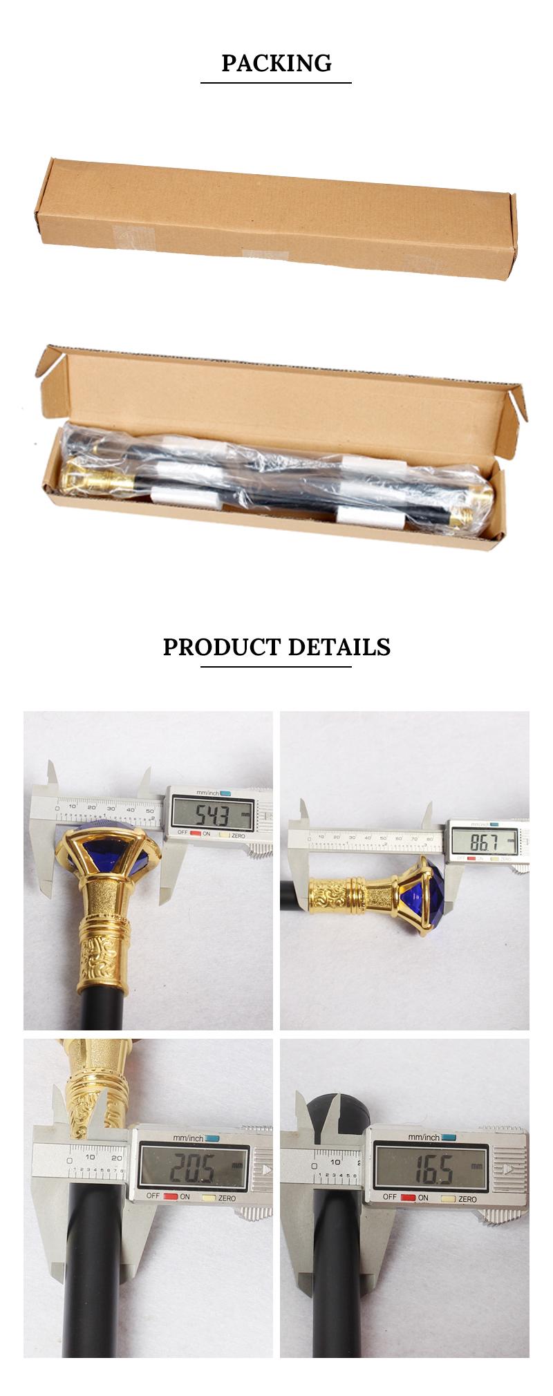 Luxury Royal Blue Diamond Walking Stick Canes Man Decorative Walking Cane Women Fashionable Elegant Sticks Crystal Walking Stick