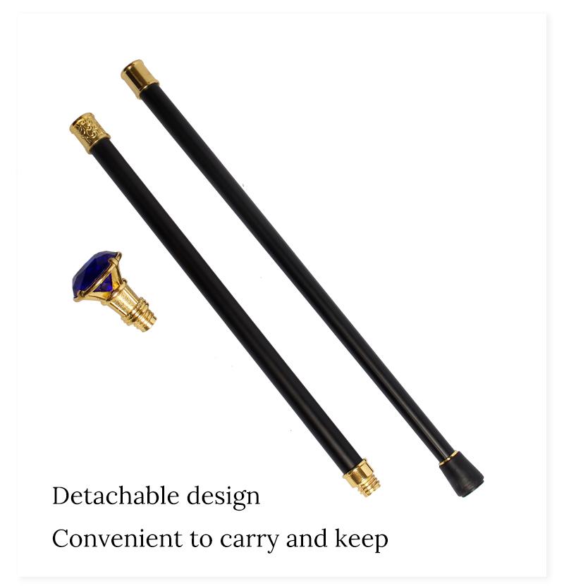 Luxury Royal Blue Diamond Walking Stick Canes Man Decorative Walking Cane Women Fashionable Elegant Sticks Crystal Walking Stick