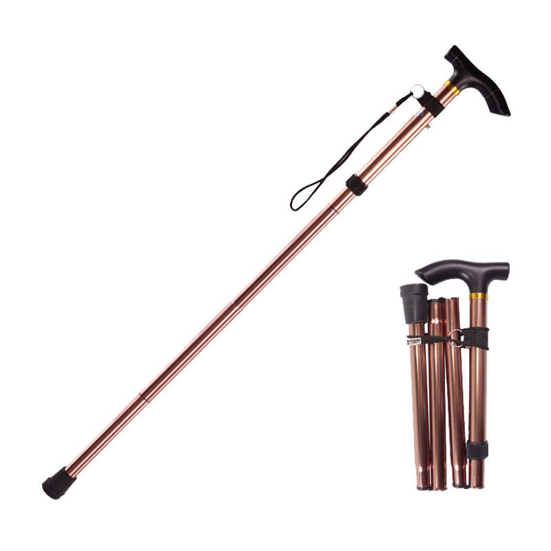 Collapsible Walking Stick 4 Section Aluminium Alloy Trekking Poles Climbing Telescopic Stick Portable Walking Cane Hiking Poles