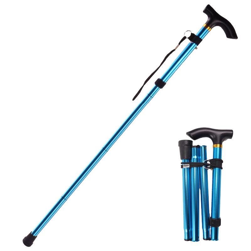 Collapsible Walking Stick 4 Section Aluminium Alloy Trekking Poles Climbing Telescopic Stick Portable Walking Cane Hiking Poles