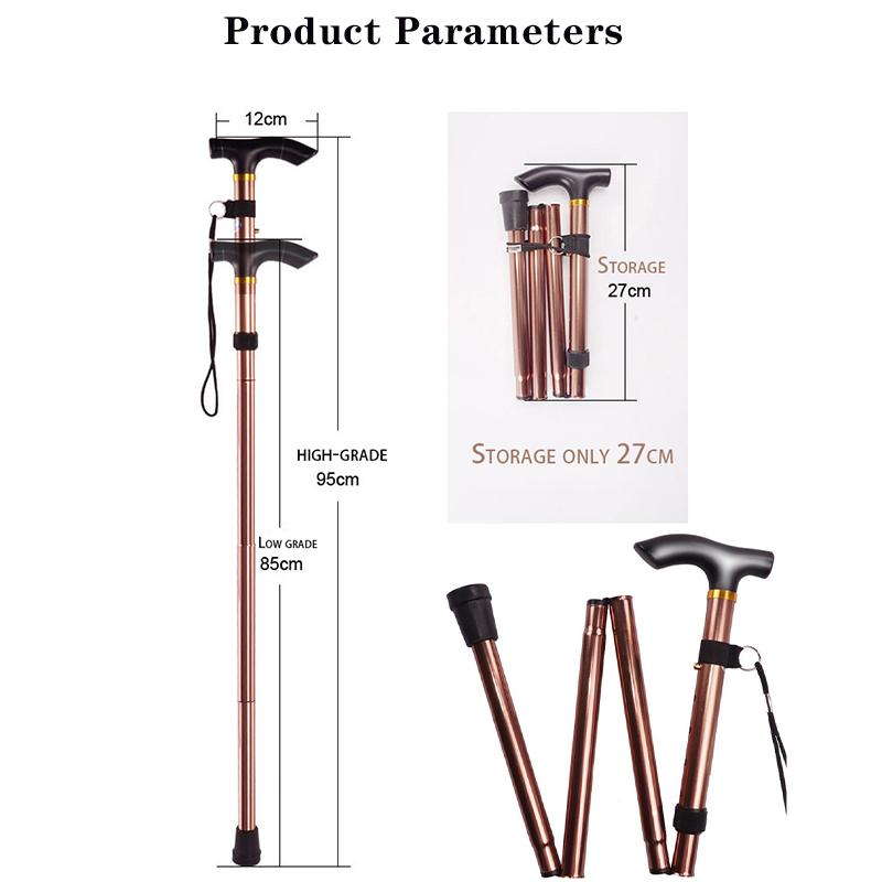 Collapsible Walking Stick 4 Section Aluminium Alloy Trekking Poles Climbing Telescopic Stick Portable Walking Cane Hiking Poles