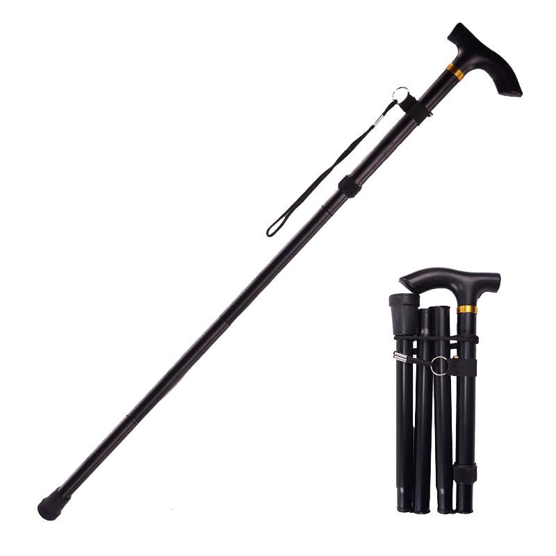 Collapsible Walking Stick 4 Section Aluminium Alloy Trekking Poles Climbing Telescopic Stick Portable Walking Cane Hiking Poles