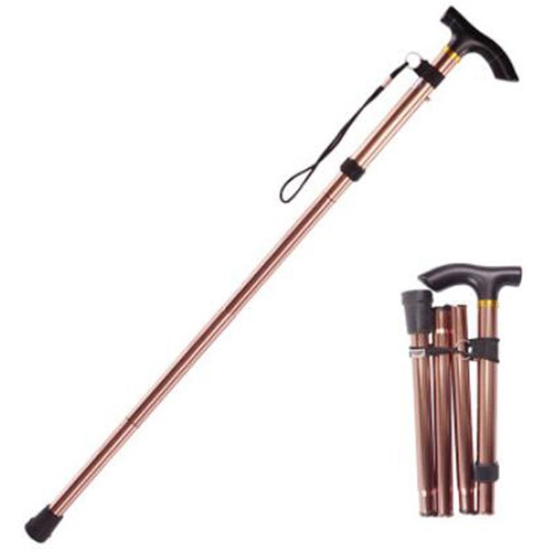 Walking Stick Hiking Trekking Poles Trail Ultralight 4 Section Adjustable Canes Aluminum Alloy Folding Walking Sticks