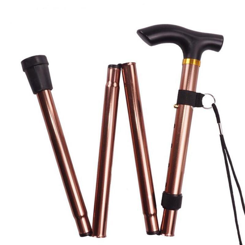 Walking Stick Hiking Trekking Poles Trail Ultralight 4 Section Adjustable Canes Aluminum Alloy Folding Walking Sticks