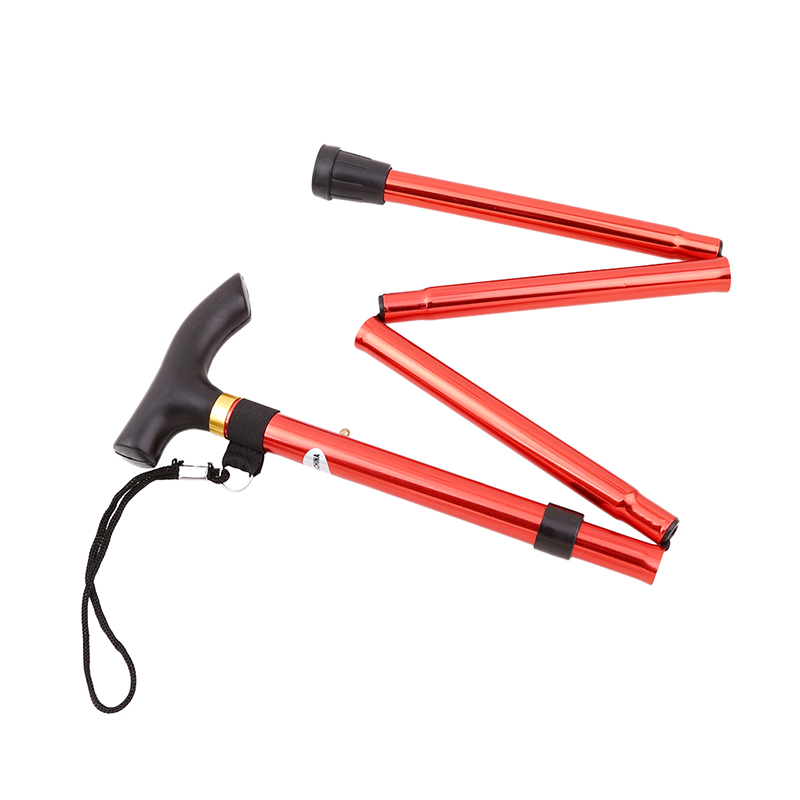 Walking Stick Hiking Trekking Poles Trail Ultralight 4 Section Adjustable Canes Aluminum Alloy Folding Walking Sticks