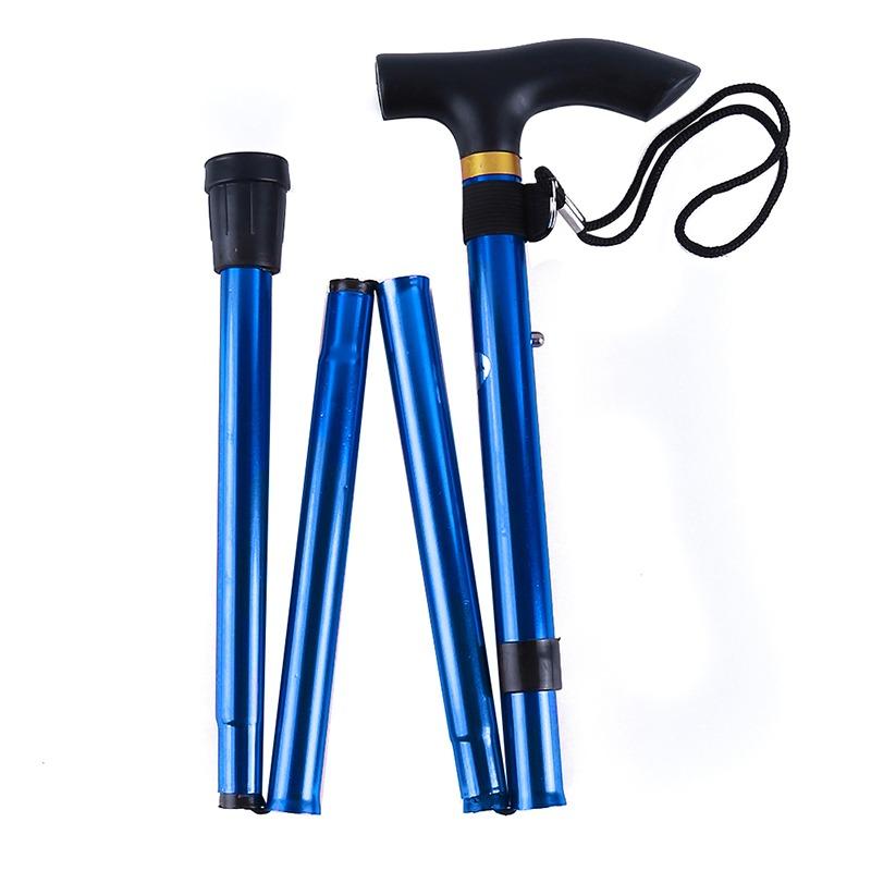 Walking Stick Hiking Trekking Poles Trail Ultralight 4 Section Adjustable Canes Aluminum Alloy Folding Walking Sticks