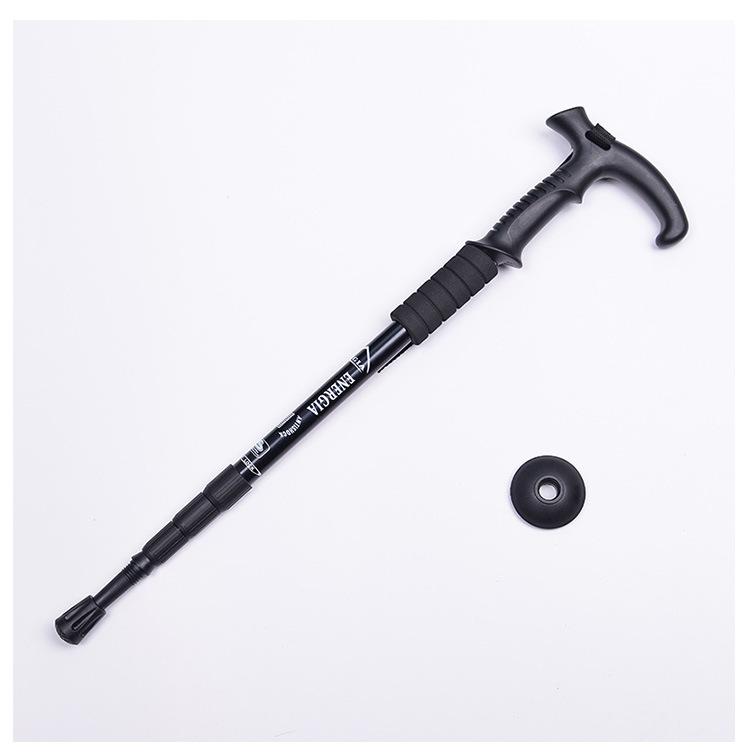 Anti Shock Nordic Walking Poles Sticks Telescopic Trekking Hiking Folding Walking Stick Canes with Rubber Tips Protectors
