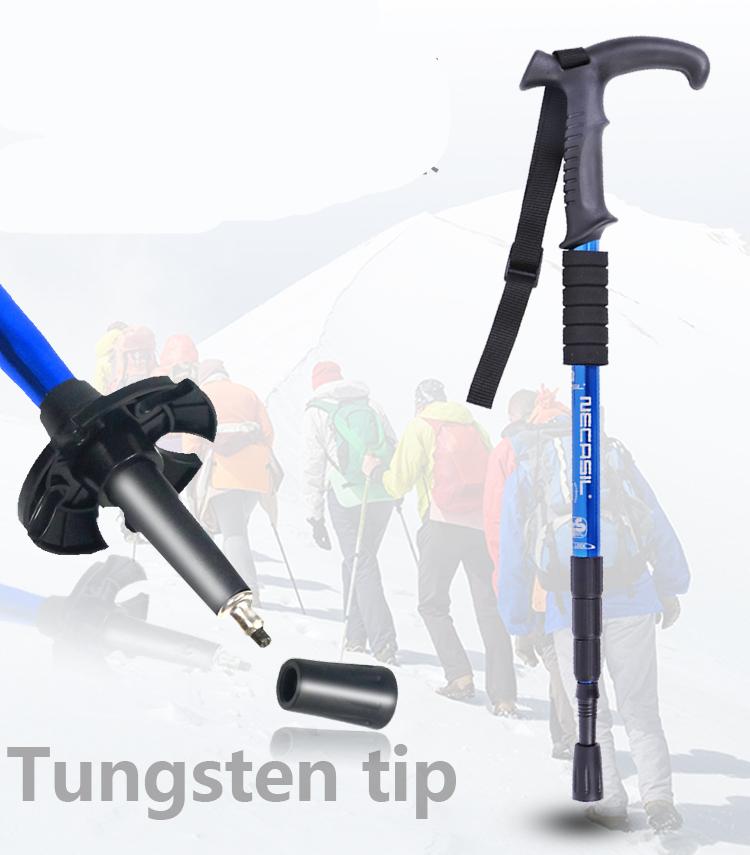 Fonoun Walking Sticks Climbing Alpenstock 50-110cm Antiskid Wear Resistance Light Shock Absorption FG101