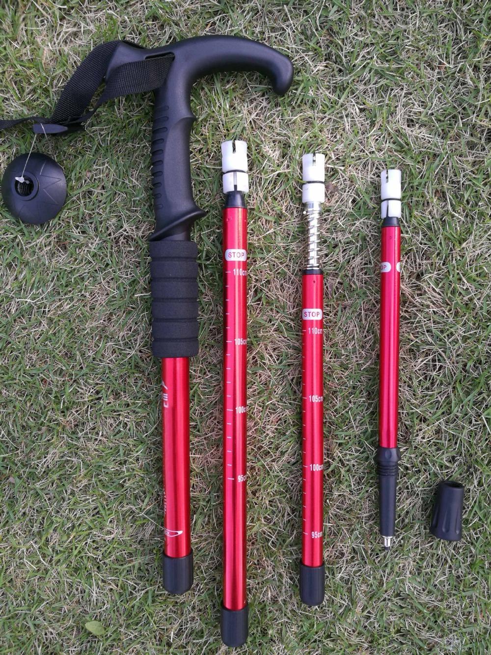 Anti Shock Trekking Pole Ultralight Walking Sticks Adjustable Hiking Canes Telescopic Crutch for Nordic walking sticks