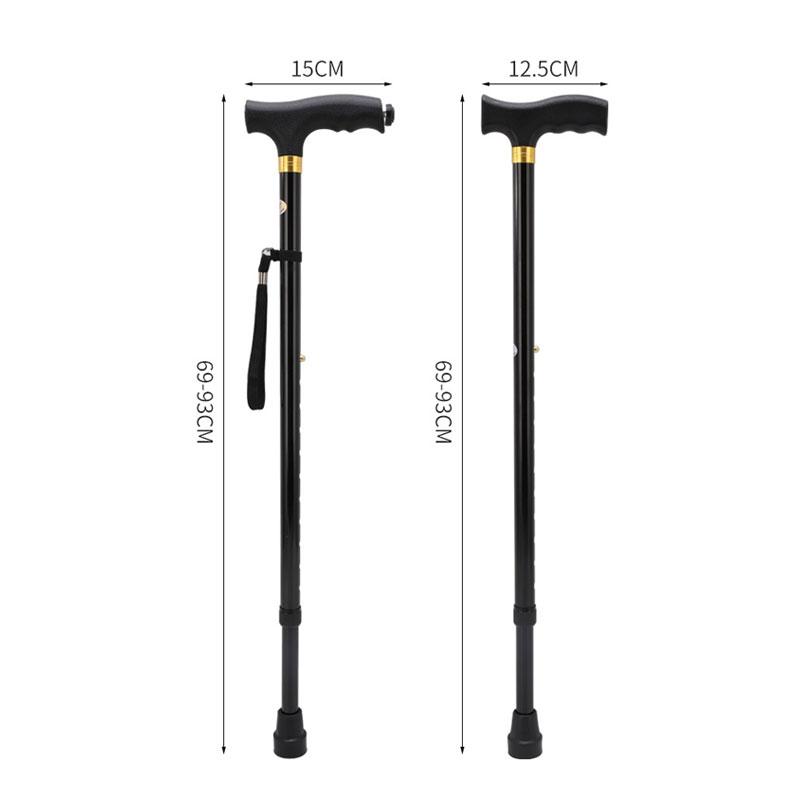 Safety Telescopic Stick Trusty Elderly Crutches Multifunctional Walking Stick Parents Cane Outdoor Camping Trekking Hiking Stick