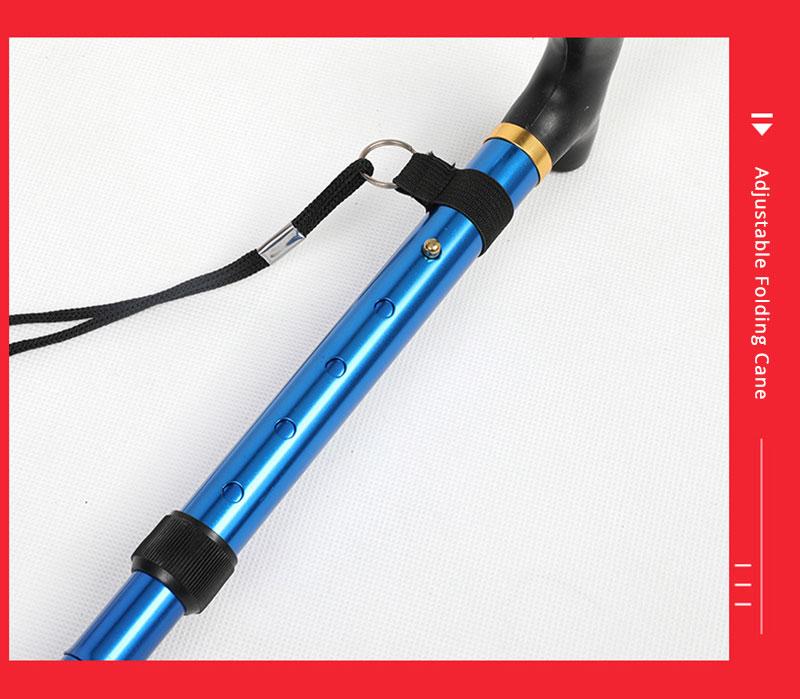 Telescopic Trekking Sticks Collapsible Cane Folding Trusty Walking Hiking Running Canes Trekking Poles for Elder Parents Stick