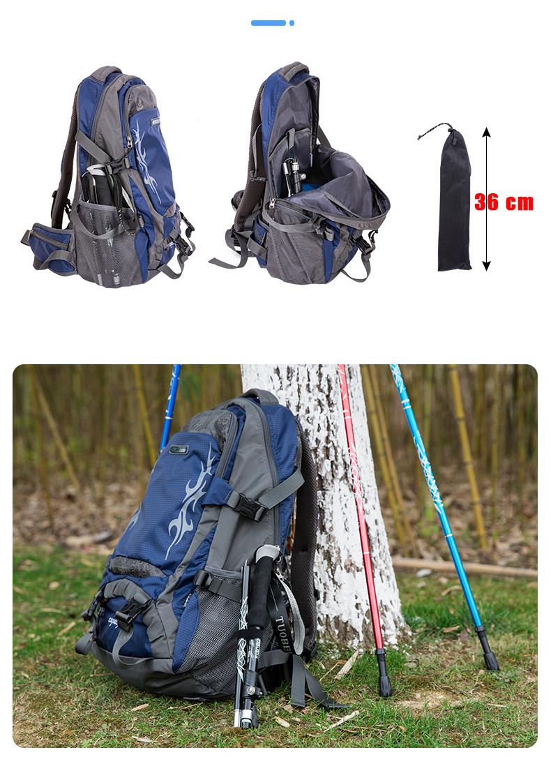Trekking pole 110-130cm aluminum alloy lightweight telescopic folding trekking mountain climbing walking stick outdoor cane