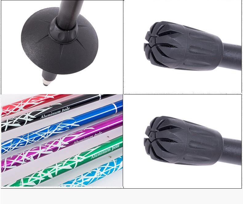 Trekking pole 110-130cm aluminum alloy lightweight telescopic folding trekking mountain climbing walking stick outdoor cane