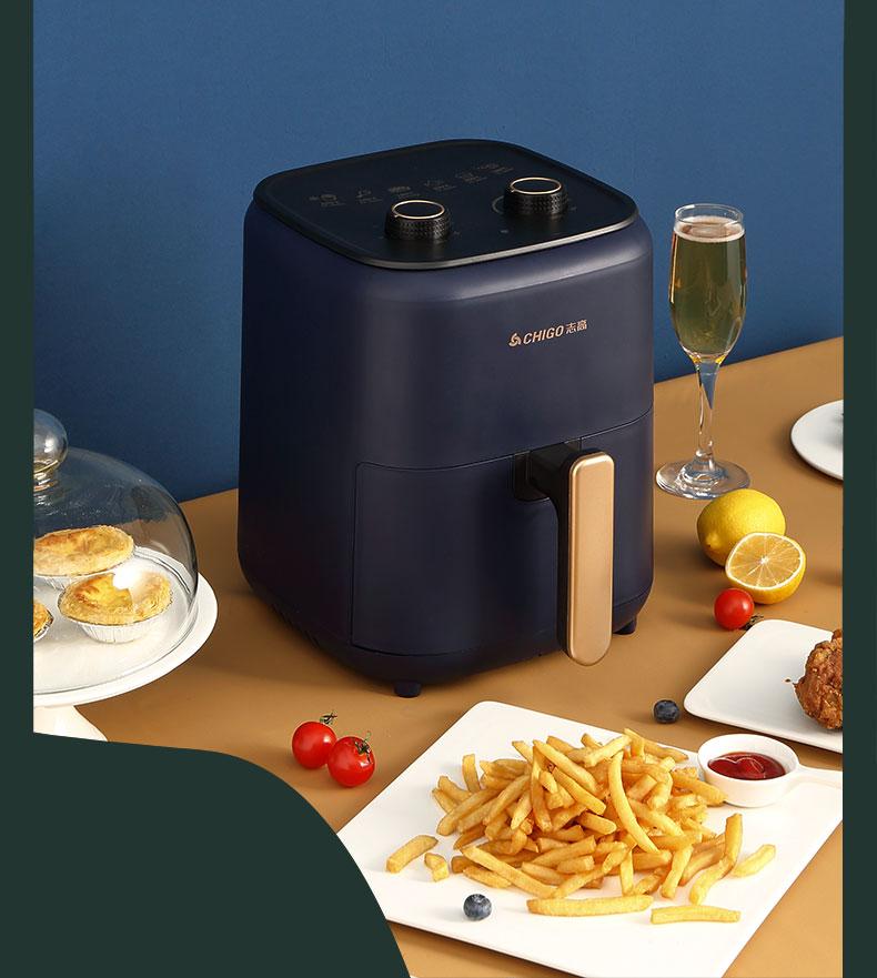 Original Electric Air Fryer No Oil Home Intelligent 5L Large Capacity Multifunction LED Touchscreen Deep Fryer without Oil