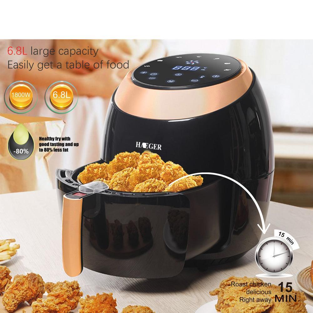 Home Kitchen Appliances General Electric 6.8L Deep Air Fryer Oven Oil Free Smart Chips Multi-Function Multicooker