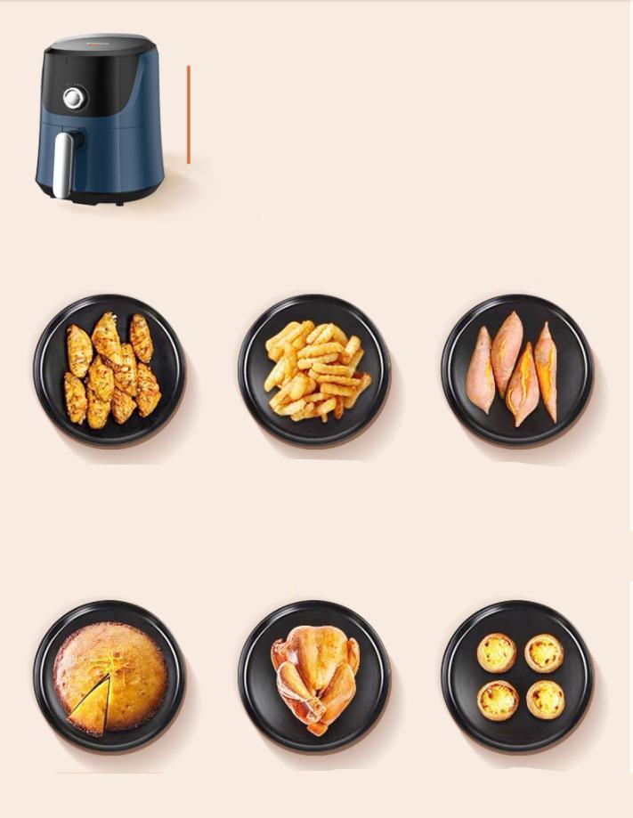 Oil-free Air Fryer 4L 1400W 220V Food Dehydrators Hot Air Fryer Without Oil Toaster Electric Oven Cooker Non-stick Frying Pan