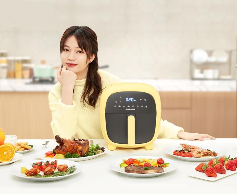 Lock＆Lock Airfrayr Fryer Air Grill Fry Oil Fry Electric Oils Hot Aer Tray Airfryer Ai Pan Fyer Deep Frayer Fryers Frier Airayer