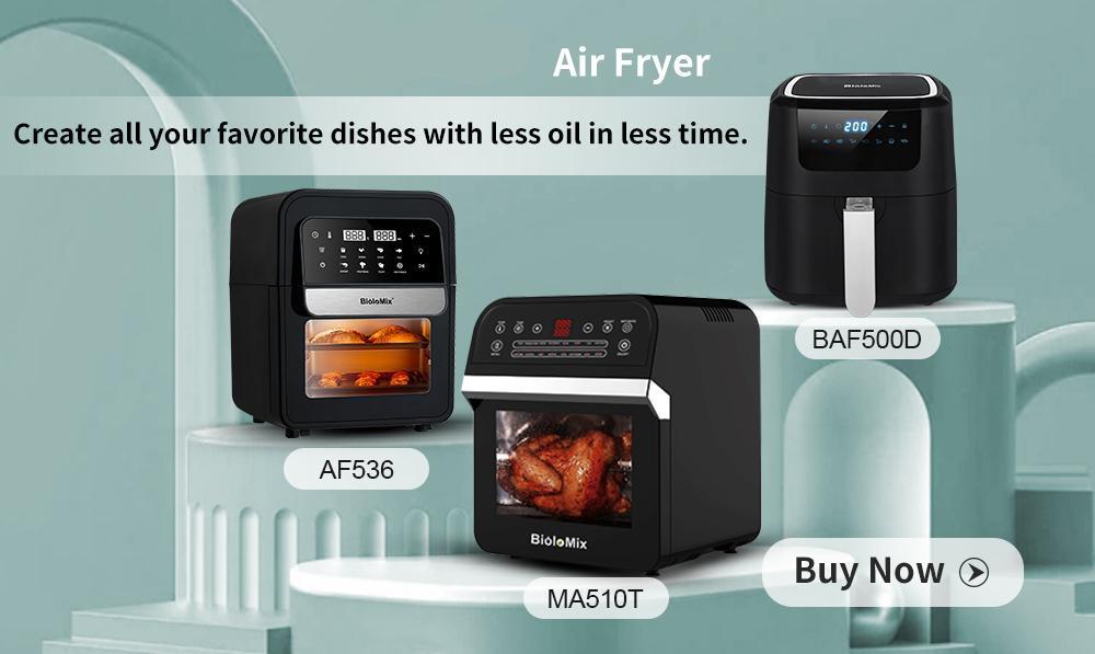 BioloMix 5L 1400W Digital Air Fryer Hot Oven Cooker Nonstick Basket 8 Presets LED Touchscreen Oilless Deep Fryer BPA & PFOA FREE