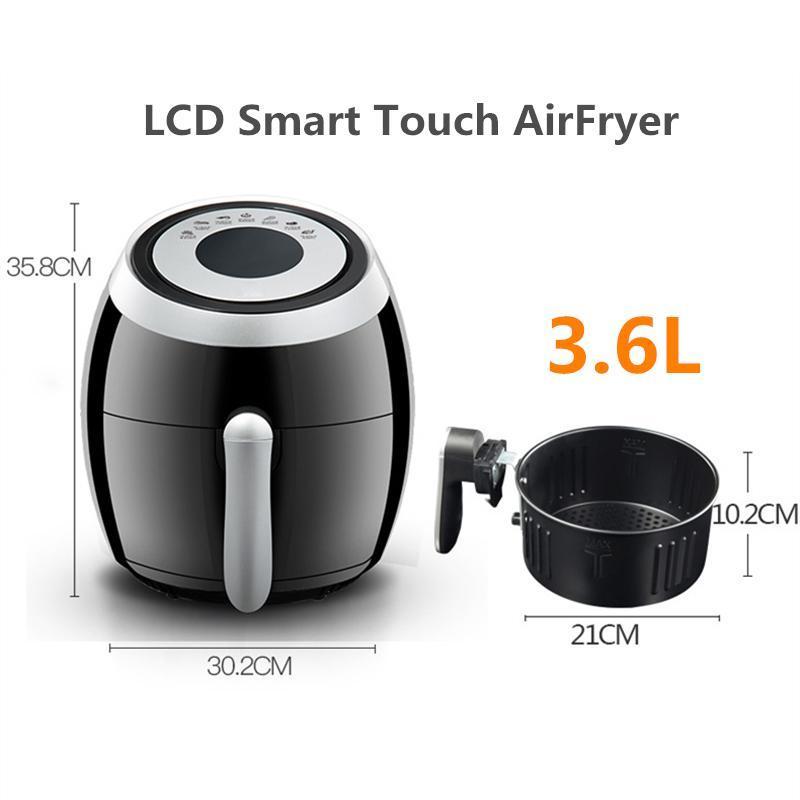 Automatic Electric potato chips household air fryer multi-functional Oven NO smoke no oil fried chicken airfryer double pot 3.6L