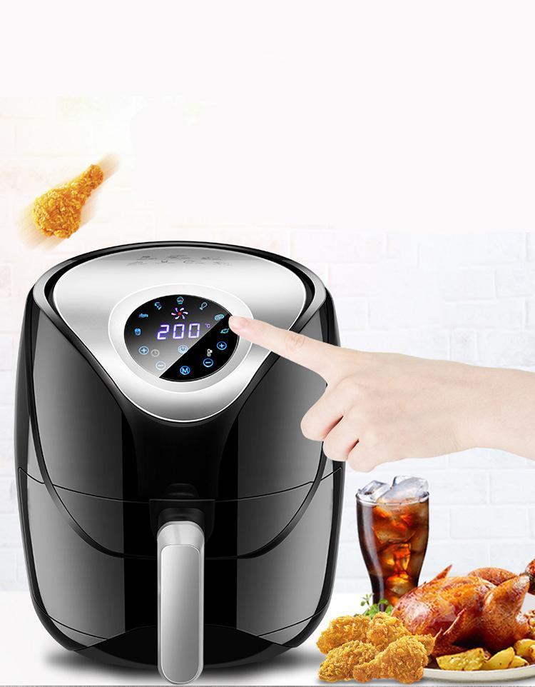 5.5 Liters Air Fryer Electric Fryer Home Use Intelligent Touch Screen No Fuel French Fries Machine