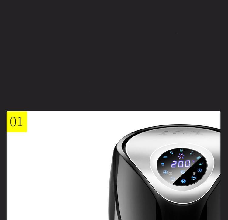 5.5 Liters Air Fryer Electric Fryer Home Use Intelligent Touch Screen No Fuel French Fries Machine