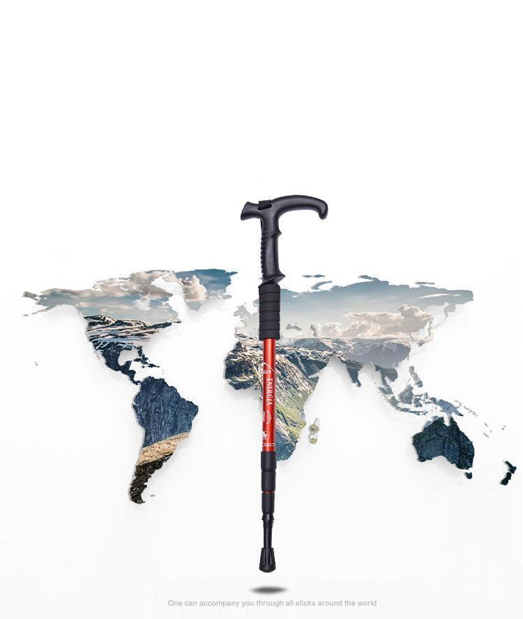 Anti Shock Nordic Walking Poles Sticks Telescopic Trekking Hiking Folding Walking Stick Canes with Rubber Tips Protectors