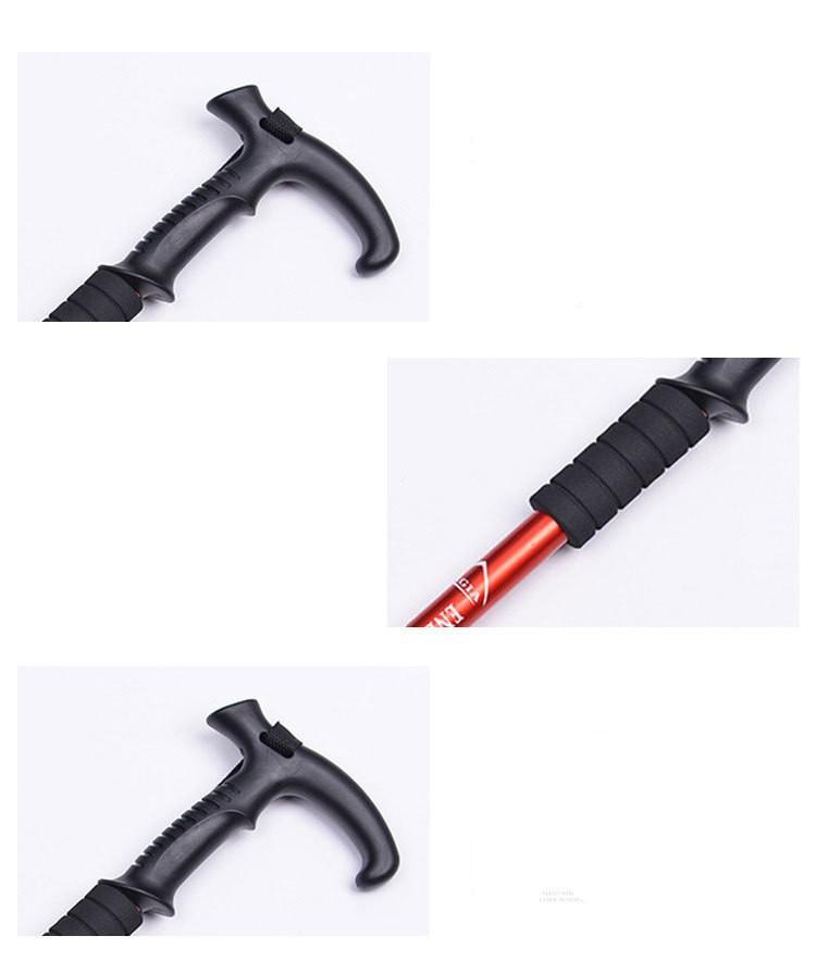 Anti Shock Nordic Walking Poles Sticks Telescopic Trekking Hiking Folding Walking Stick Canes with Rubber Tips Protectors