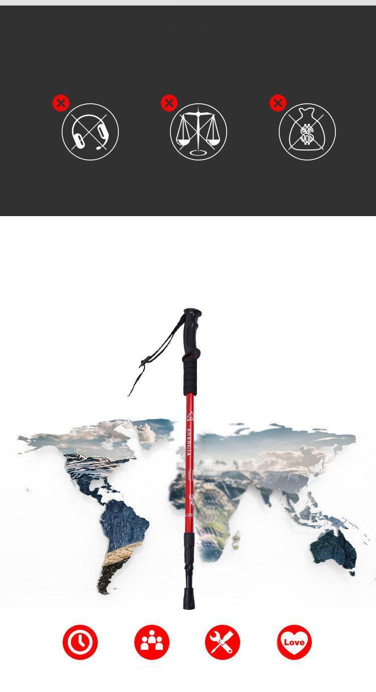 Anti Shock Trekking Pole Ultralight Walking Sticks Adjustable Hiking Canes Telescopic Crutch for Nordic walking sticks